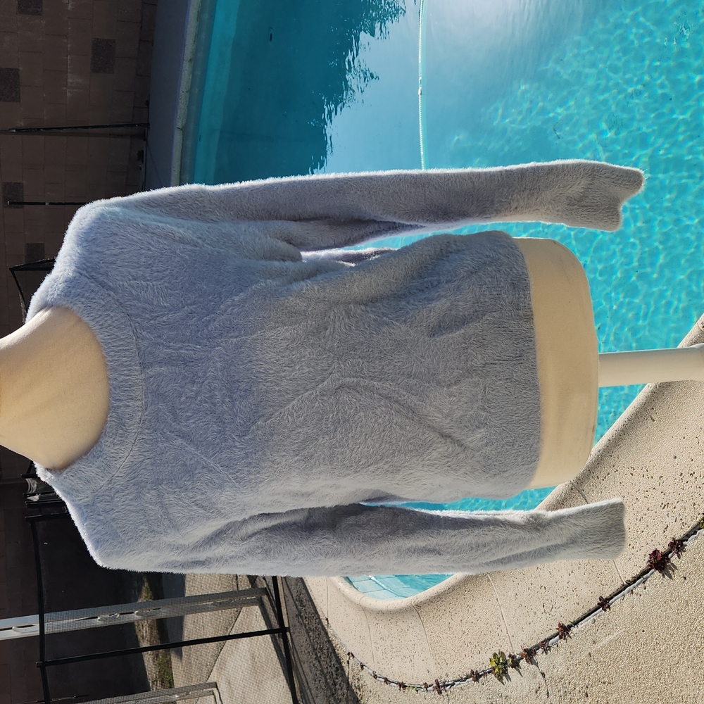 Others Follow Baby Blue Fuzzy Sweater - Size Small